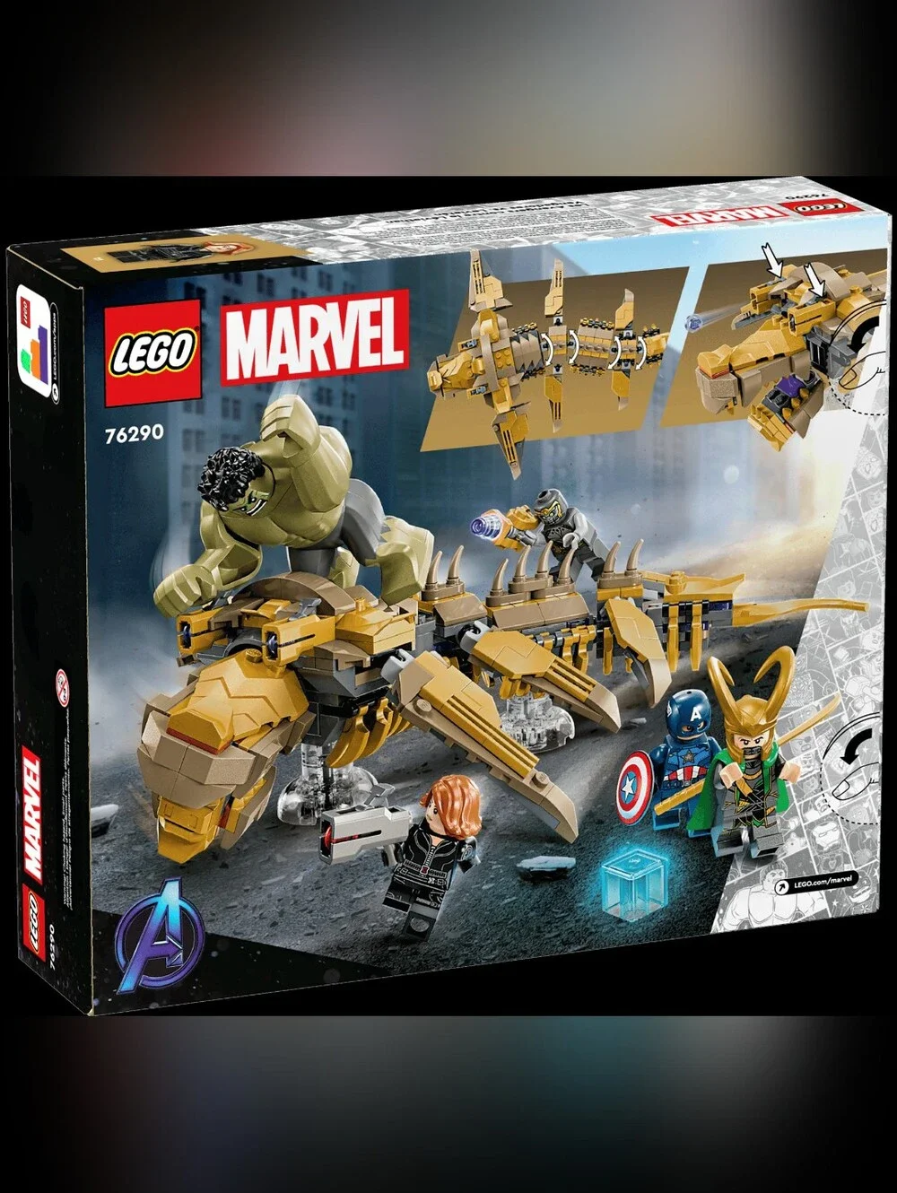 Lego Marvel Gold and Black Quinjet-Style Battle Creature Set